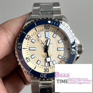 Breitling 44mm SUPEROCEAN Ceramic White Dial SS Bracelet TF A2824