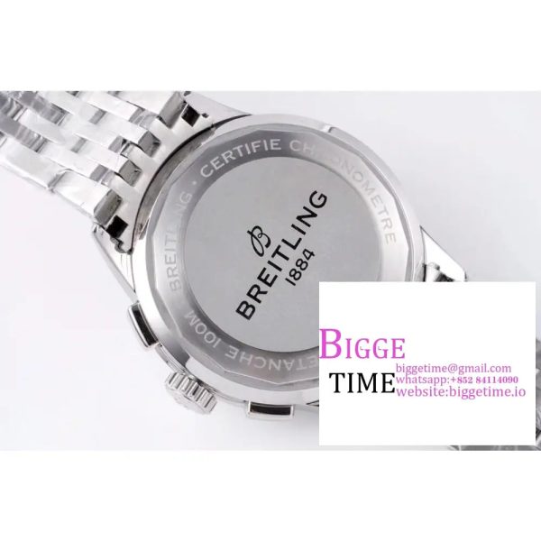 Breitling Chrono 42mm PREMIER Blue Dial SS Bracelet BLSF A7750 - Image 9