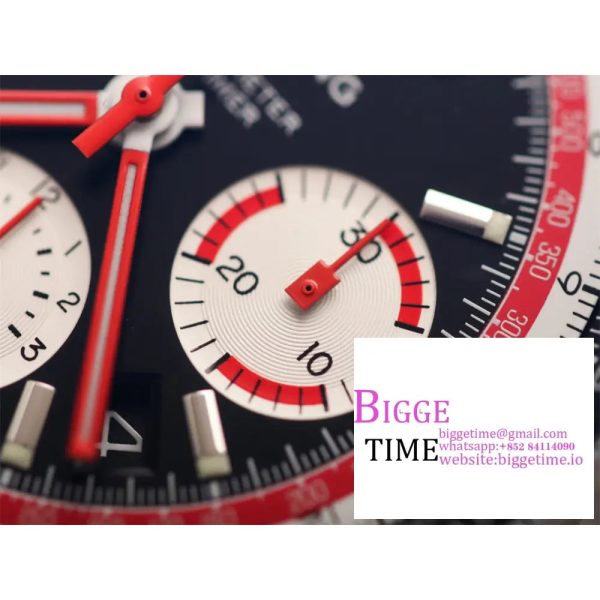 Breitling Chrono 43mm NAVITIMER B01 Black/White Dial Black Leather Strap BLSF A7750 - Image 3