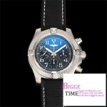 Breitling Chrono 45mm AVENGER Grey/Black Dial Black Leather Strap GF A7750