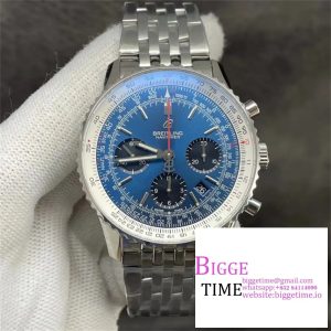 Breitling - Navitimer B01 Chronograph SS/SS Blue/Blk GF A7750 Mod