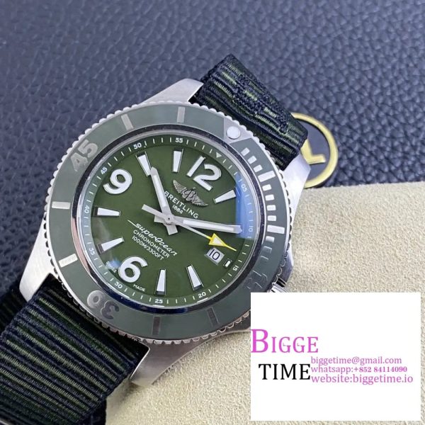 Breitling - Superocean 44mm SS/NY Green TF Asia 2824 - Image 5
