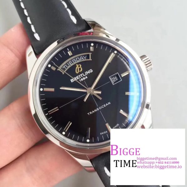 Breitling - Transocean Day Date SS/LE Black V7F Asia 2824 - Image 3