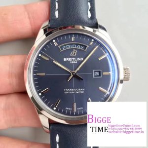 Breitling - Transocean Day Date SS/LE Blue V7F Asia 2824