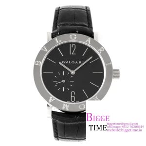 Bvlgari Roma 41mm Black Dial Black Leather Strap BVF MY9015