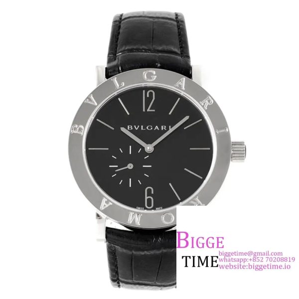 Bvlgari Roma 41mm Black Dial Black Leather Strap BVF MY9015