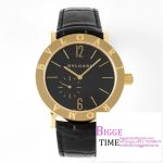 Bvlgari Roma 41mm YG Black Dial Black Leather Strap BVF MY9015