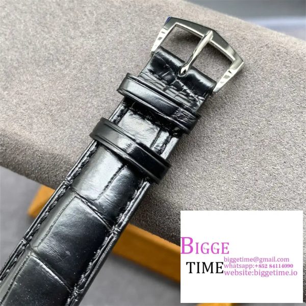 Calatrava 5227 SS ZF 1:1 Best Edition White Dial on Black Leather Strap 324CS - Image 8