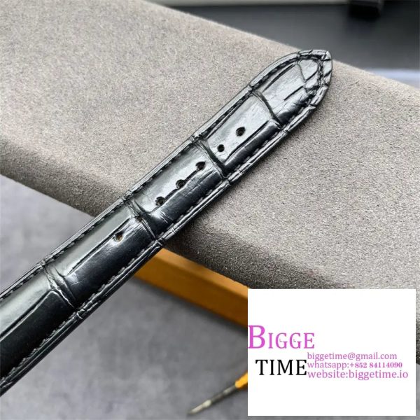 Calatrava 5227 SS ZF 1:1 Best Edition White Dial on Black Leather Strap 324CS - Image 7