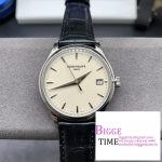 Calatrava 5227 SS ZF 1:1 Best Edition White Dial on Black Leather Strap 324CS