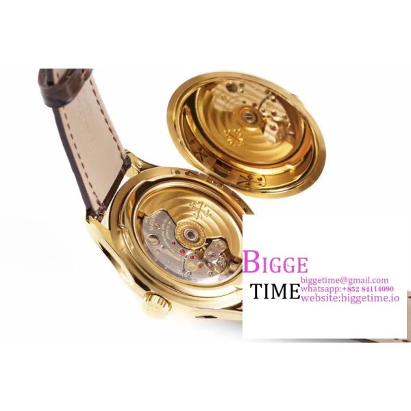 Calatrava 5227R RG ZF 1:1 Best Edition White Dial on Brown Leather Strap A324CS - Image 9