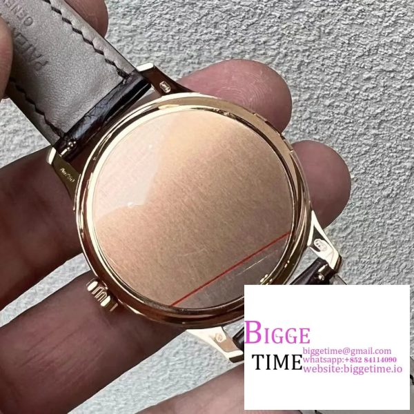 Calatrava 5227R RG ZF 1:1 Best Edition White Dial on Brown Leather Strap A324CS - Image 9