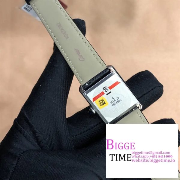 Cartier Tank Must Small K11F 1:1 Best Edition White Dial on Black Leather Strap Ronda Quartz - Image 8