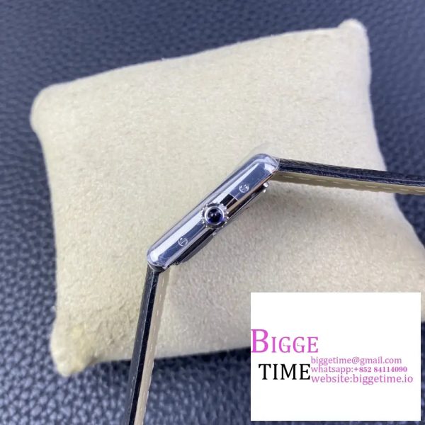 Cartier Tank Must Small K11F  1:1 Best Edition White Dial on Black Leather Strap Ronda Quartz V3 - Image 6