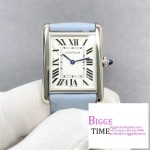 Cartier Tank Must Small K11F 1:1 Best Edition White Dial on Blue Leather Strap Ronda Quartz V3