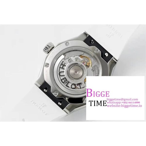 Classic Fusion 40mm All Diamond Bezel White Dial White Rubber Strap APSF A1110 - Image 9