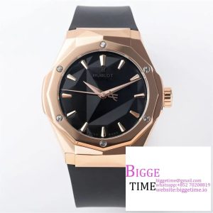 Classic Fusion 40mm RG Black Dial Black Rubber Strap APSF A1110