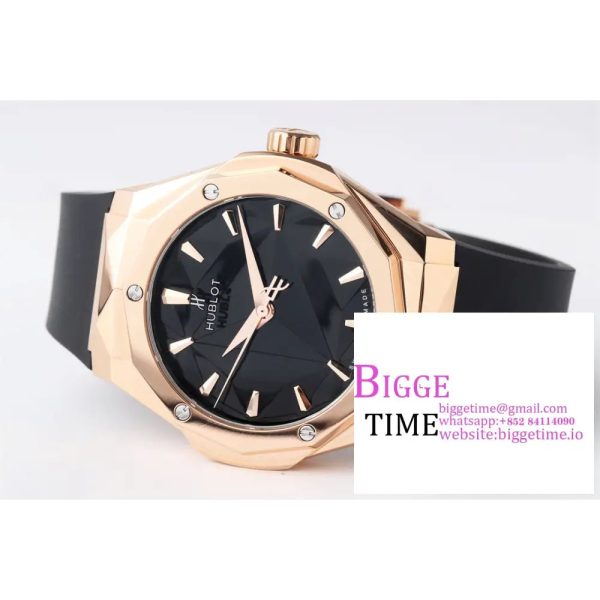Classic Fusion 40mm RG Black Dial Black Rubber Strap APSF A1110 - Image 5