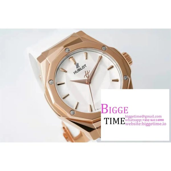 Classic Fusion 40mm RG White Dial White Rubber Strap APSF A1110 - Image 3