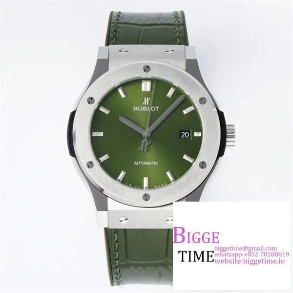 Classic Fusion 42mm Green Dial Green Leather Strap JJ+F A1110