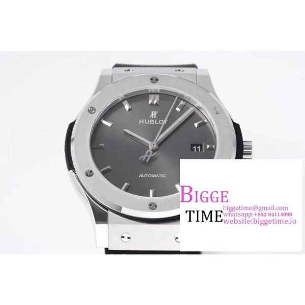 Classic Fusion 42mm SS JJ+F 1:1 Best Edition Black Dial on Black Rubber Strap A1110 - Image 2