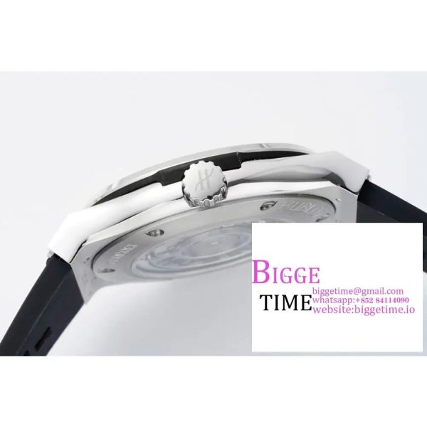 Classic Fusion 42mm SS JJ+F 1:1 Best Edition Black Dial on Black Rubber Strap A1110 - Image 8