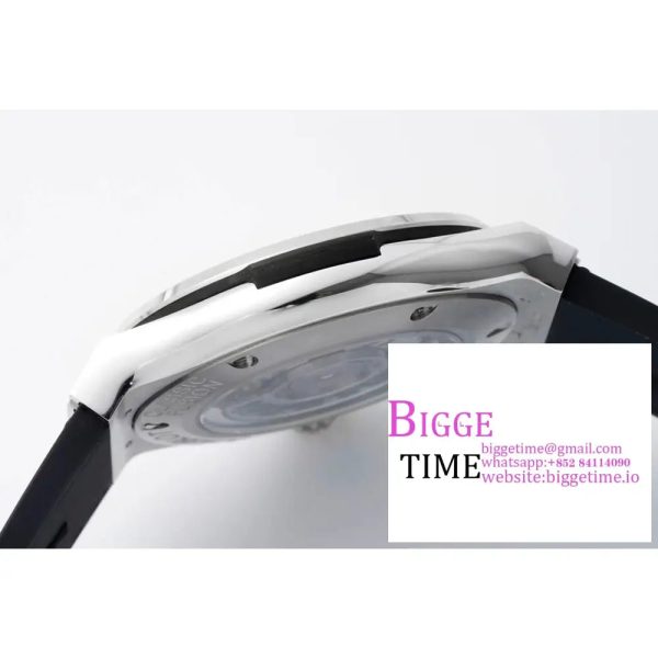 Classic Fusion 42mm SS JJ+F 1:1 Best Edition Black Dial on Black Rubber Strap A1110 - Image 7