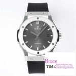 Classic Fusion 42mm SS JJ+F 1:1 Best Edition Black Dial on Black Rubber Strap A1110