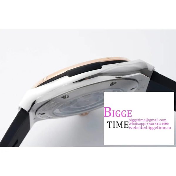 Classic Fusion 42mm SS/RG JJ+F 1:1 Best Edition Black Dial on Black Rubber Strap A1110 - Image 8