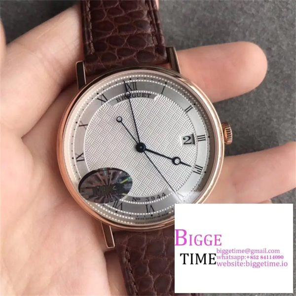 Classique5177-12 38mm RG White Dial Brown Leather Strap MKSF MY9015 - Image 3