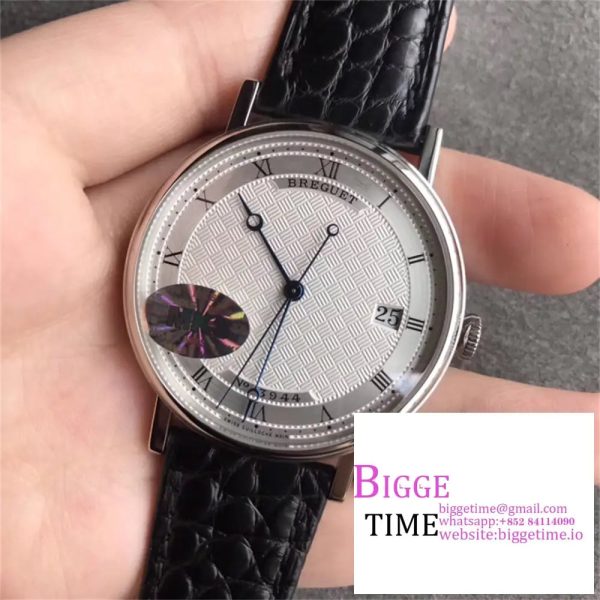 Classique5177-12 38mm White Dial Black Leather Strap MKSF MY9015 - Image 4