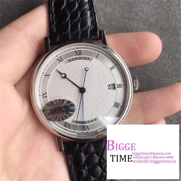 Classique5177-12 38mm White Dial Black Leather Strap MKSF MY9015 - Image 2