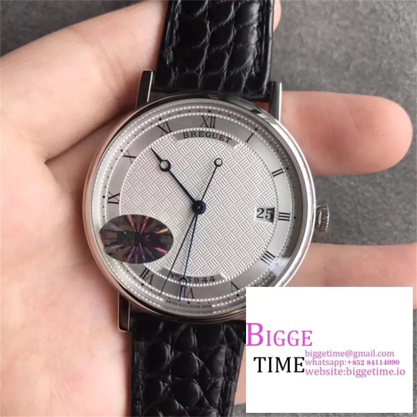 Classique5177-12 38mm White Dial Black Leather Strap MKSF MY9015 - Image 3