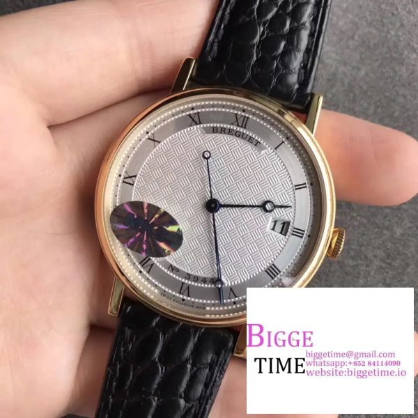 Classique5177-12 38mm YG White Dial Black Leather Strap MKSF MY9015 - Image 3