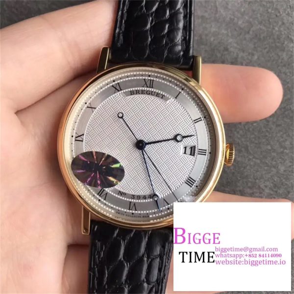 Classique5177-12 38mm YG White Dial Black Leather Strap MKSF MY9015 - Image 4