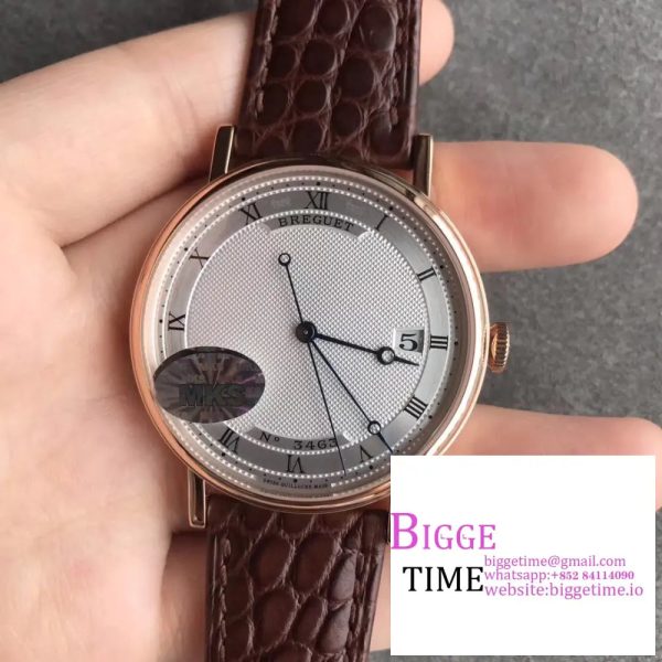 Classique5177-15 38mm RG White Dial Brown Leather Strap MKSF MY9015 - Image 4