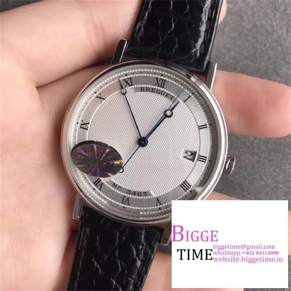 Classique5177-15 38mm White Dial Black Leather Strap MKSF MY9015 - Image 2