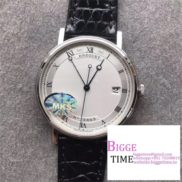 Classique5177-15 38mm White Dial Black Leather Strap MKSF MY9015