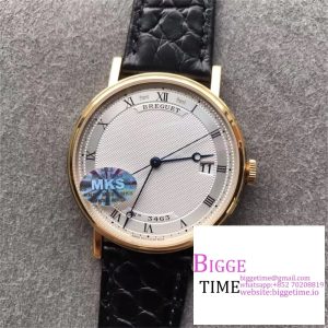 Classique5177-15 38mm YG White Dial Black Leather Strap MKSF MY9015