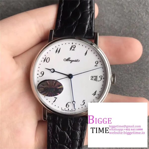 Classique5177-29 38mm White Dial Black Leather Strap MKSF MY9015 - Image 4