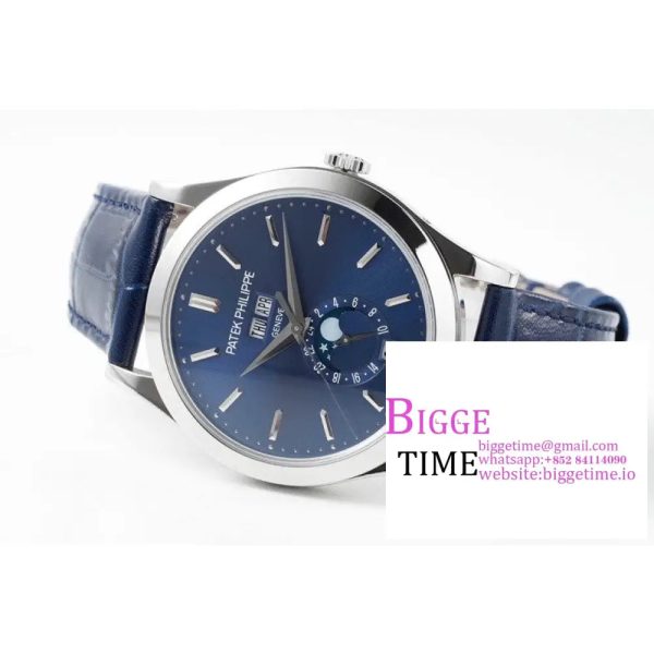 Complications Annual Calendar 38mm 5396 Blue Dial Blue Leather Strap PPF A324SC - Image 4