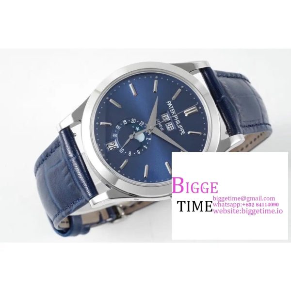 Complications Annual Calendar 38mm 5396 Blue Dial Blue Leather Strap PPF A324SC - Image 3