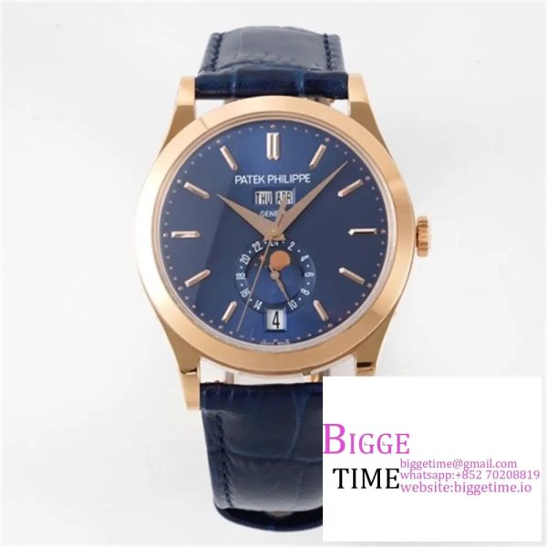 Complications Annual Calendar 38mm 5396 RG Blue Dial Blue Leather Strap PPF A324SC
