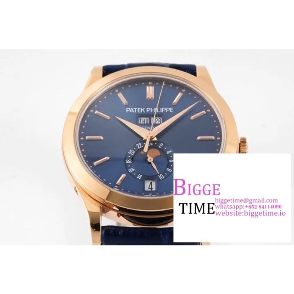 Complications Annual Calendar 38mm 5396 RG Blue Dial Blue Leather Strap PPF A324SC - Image 6