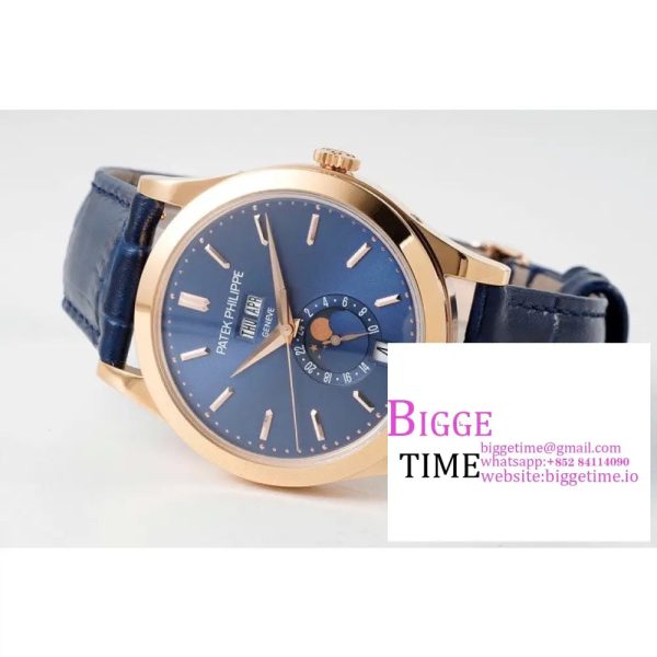 Complications Annual Calendar 38mm 5396 RG Blue Dial Blue Leather Strap PPF A324SC - Image 5