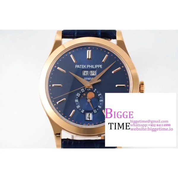 Complications Annual Calendar 38mm 5396 RG Blue Dial Blue Leather Strap PPF A324SC - Image 4
