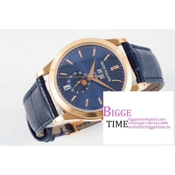 Complications Annual Calendar 38mm 5396 RG Blue Dial Blue Leather Strap PPF A324SC - Image 3