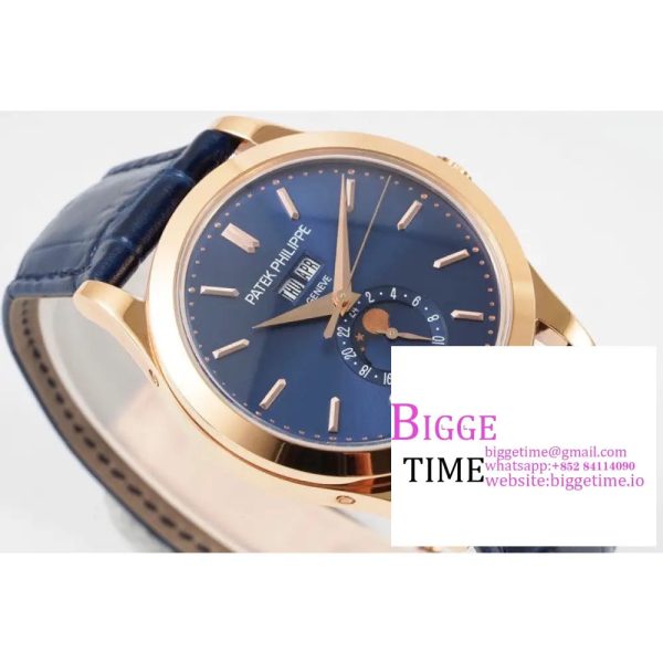 Complications Annual Calendar 38mm 5396 RG Blue Dial Blue Leather Strap PPF A324SC - Image 2