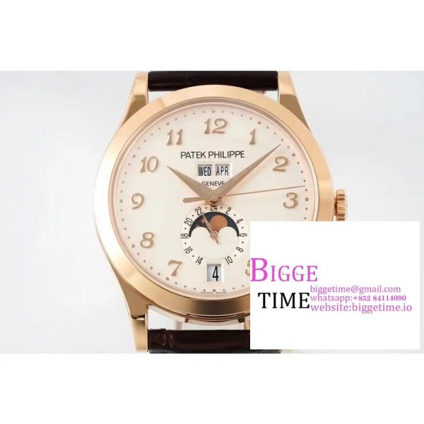 Complications Annual Calendar 38mm 5396 RG White Dial Number Marker Brown Leather Strap PPF A324SC - Image 4