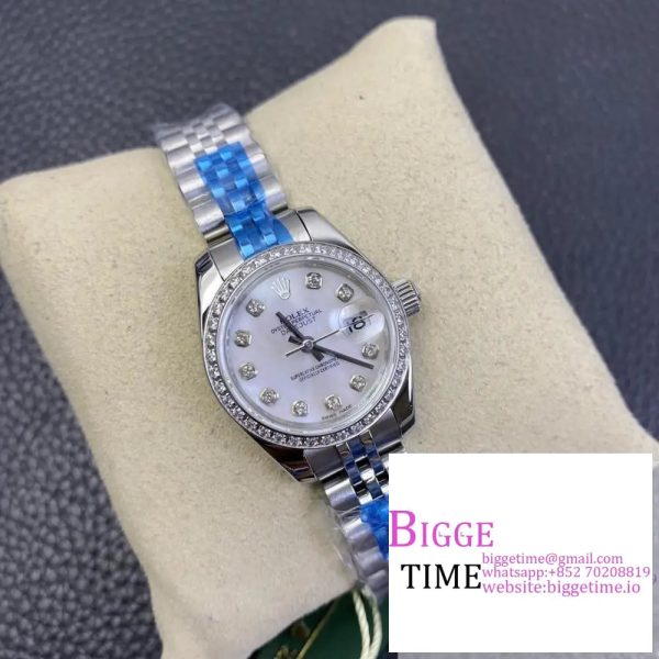 DateJust 28mm Ladies Diamond Bezel MOP Dial Diamond Marker Jubilee Bracelet WF A2236 - Image 5